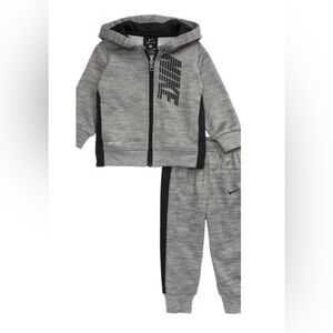 Nike Dri-FIT Zip Hoodie & Sweatpants Set in Smoke Gray